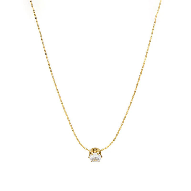 Gold Plated Stainless Steel Anti Tarnish Stone Studded Hexagonal Pendant