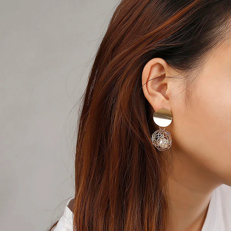 Wonderful Hanging Ball Plushy Drop Earrings For Women and Girls