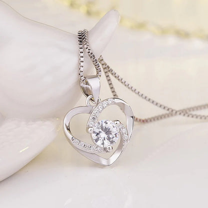 Silver Plated Anti Tarnish American Diamond Studded Heart Themed Pendant