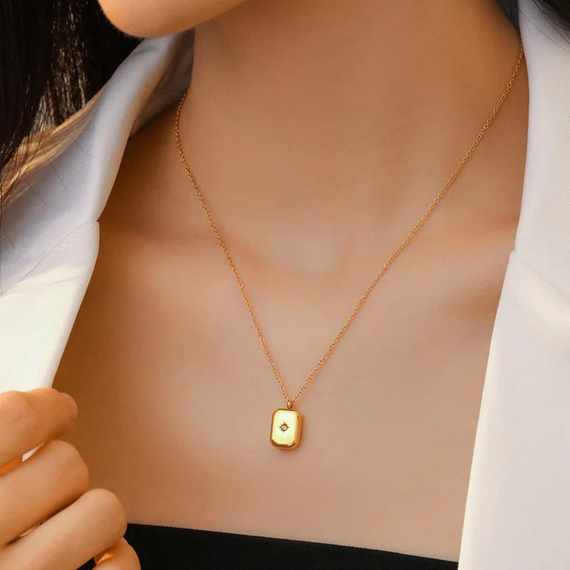 Golden-Plated Anti Tarnish Gold-Toned Star themed Geometric Pendant