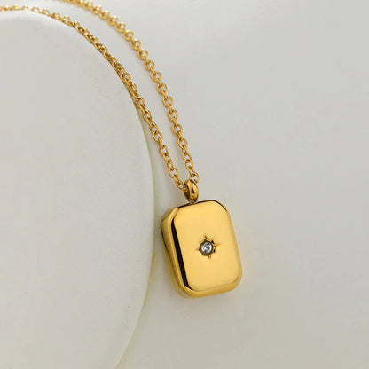 Golden-Plated Anti Tarnish Gold-Toned Star themed Geometric Pendant