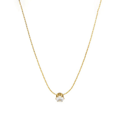 Gold Plated Stainless Steel Anti Tarnish Stone Studded Hexagonal Pendant